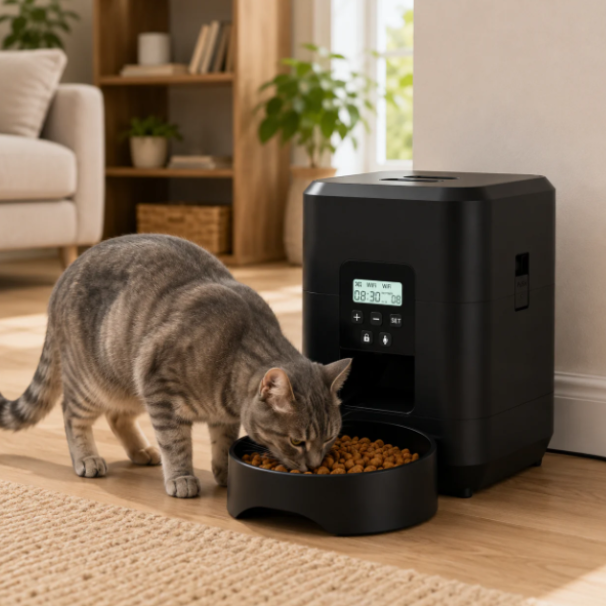 Distributeur automatique de croquettes pour chat avec programmation
